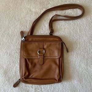 Fossil Brown Leather Cross Body Purse